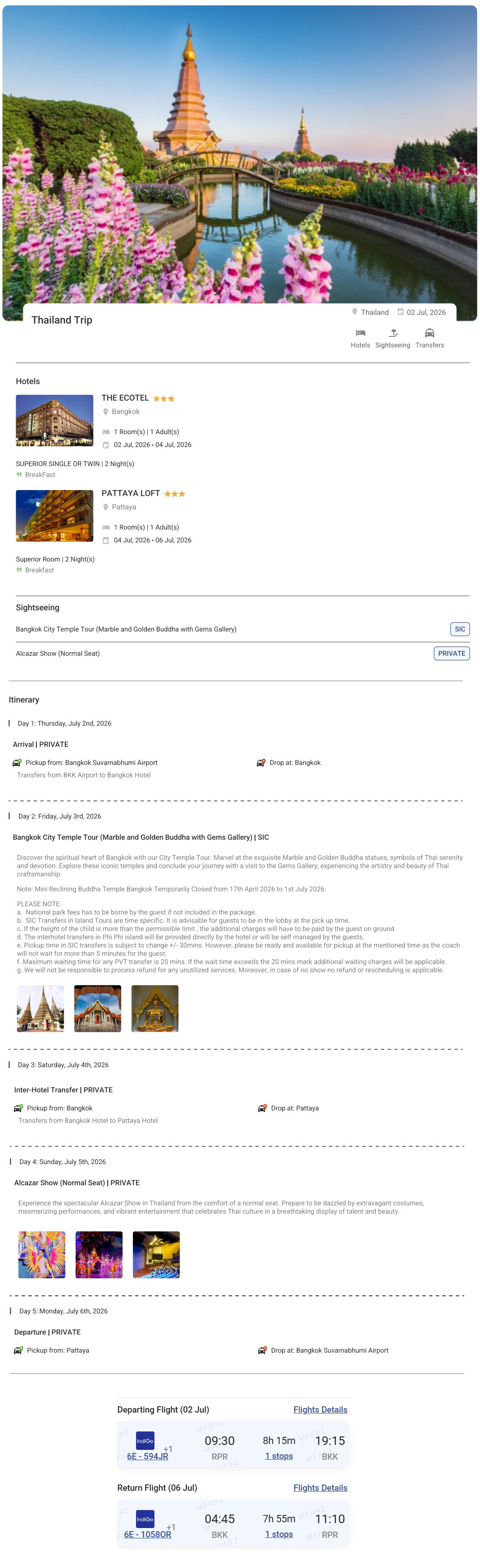 Thailand – 4 Nights / 5 Days Thailand Holiday Package - RideNow Holidays