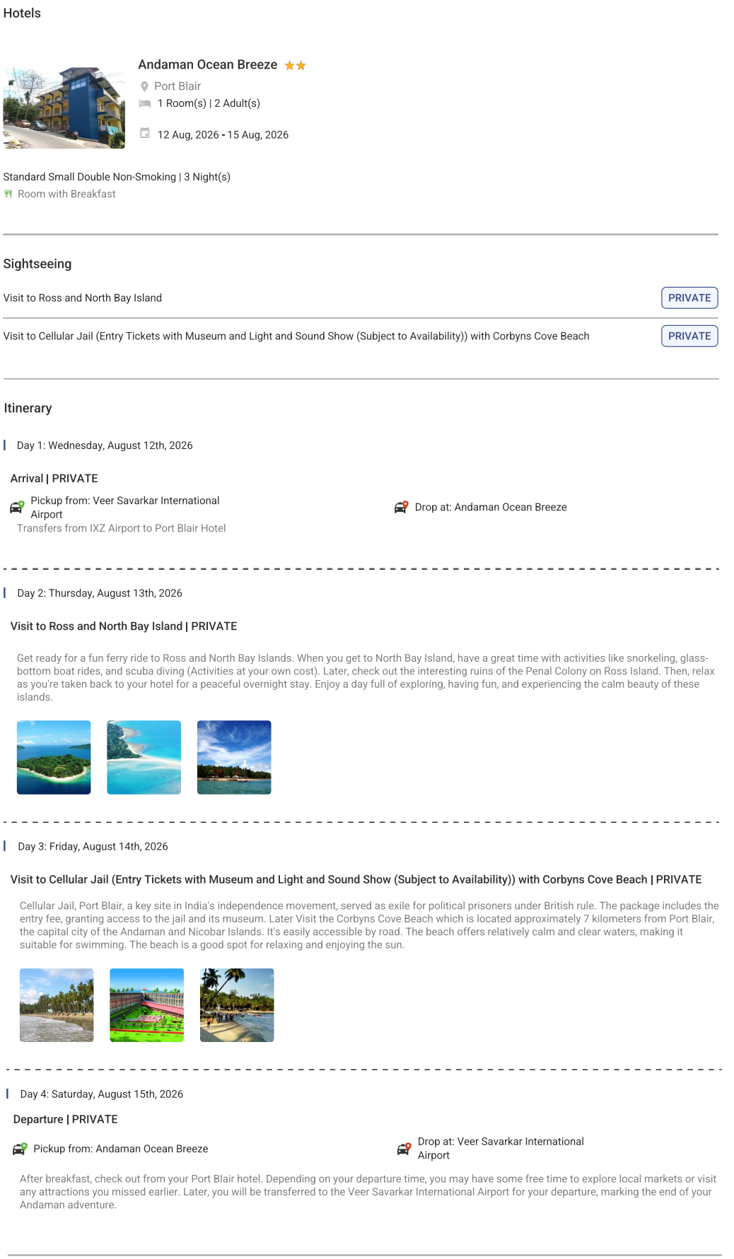 Andaman – 3 Nights / 4 Days Andaman Holiday Package - RideNow Holidays
