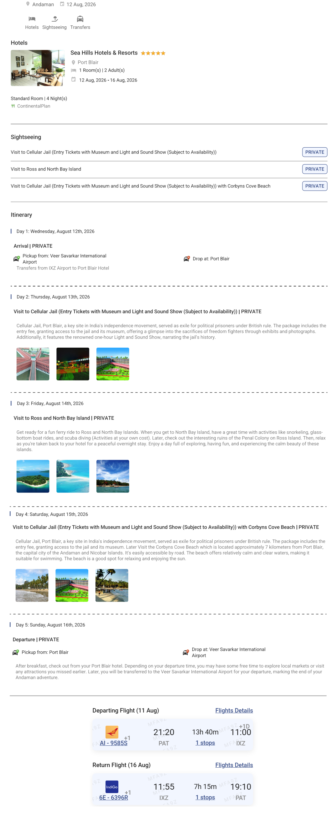 Andaman – 4 Nights / 5 Days Andaman Holiday Package - RideNow Holidays