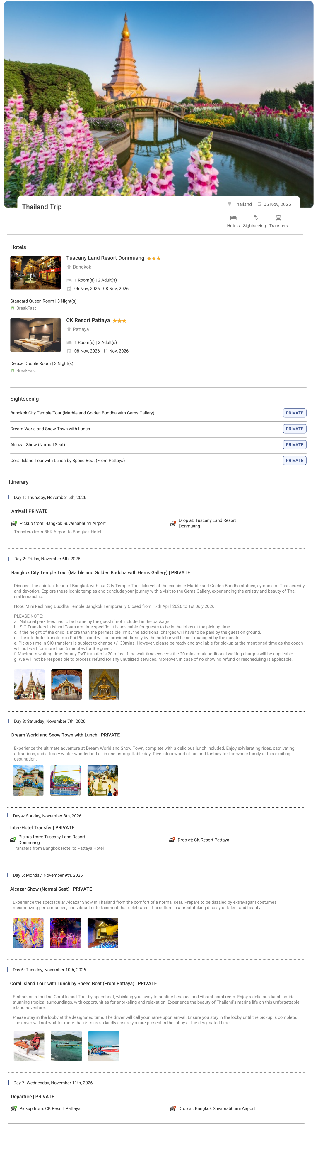 Thailand – 6 Nights / 7 Days Thailand Holiday Package - RideNow Holidays