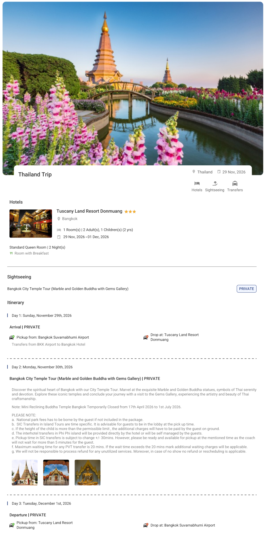 Thailand – 2 Nights / 3 Days Thailand Holiday Package - RideNow Holidays
