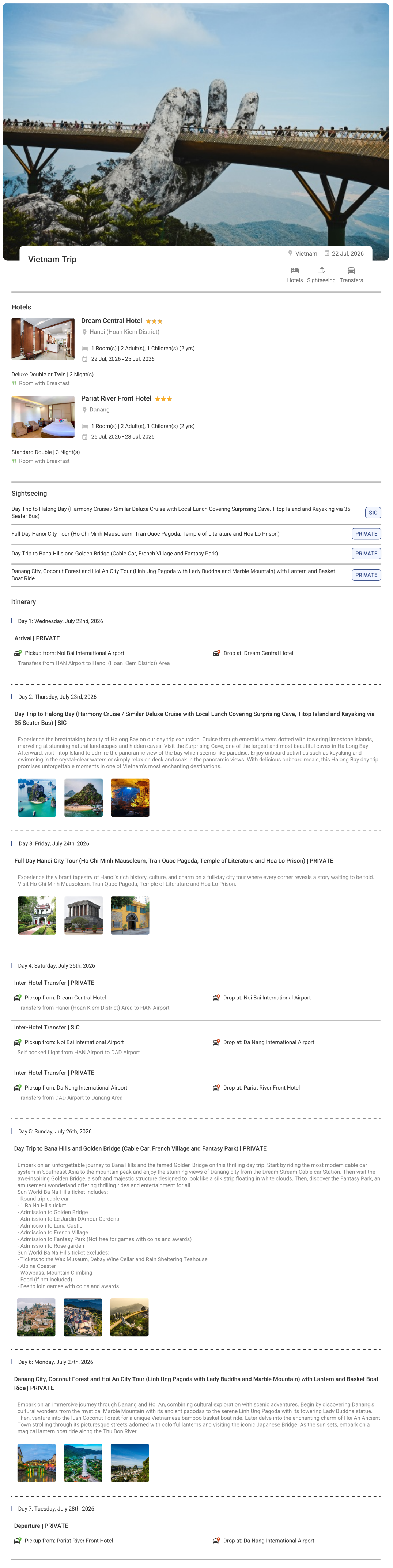 Vietnam – 6 Nights / 7 Days Vietnam Holiday Package - RideNow Holidays