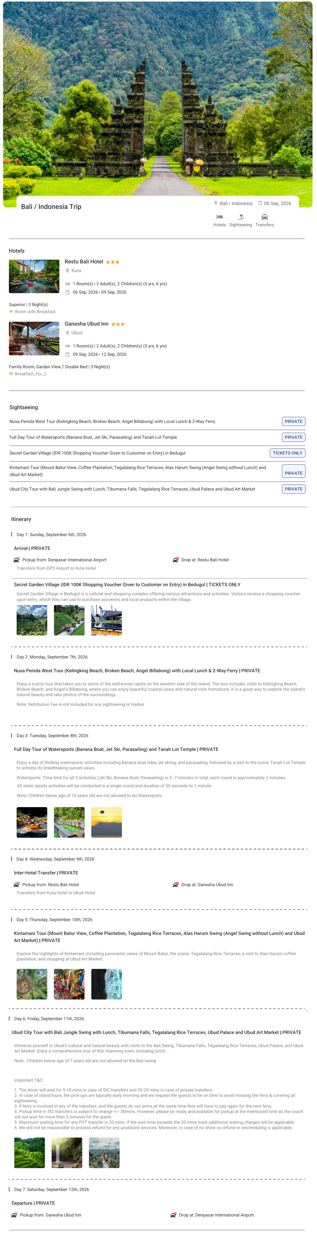 Bali – 6 Nights / 7 Days Bali Holiday Package - RideNow Holidays