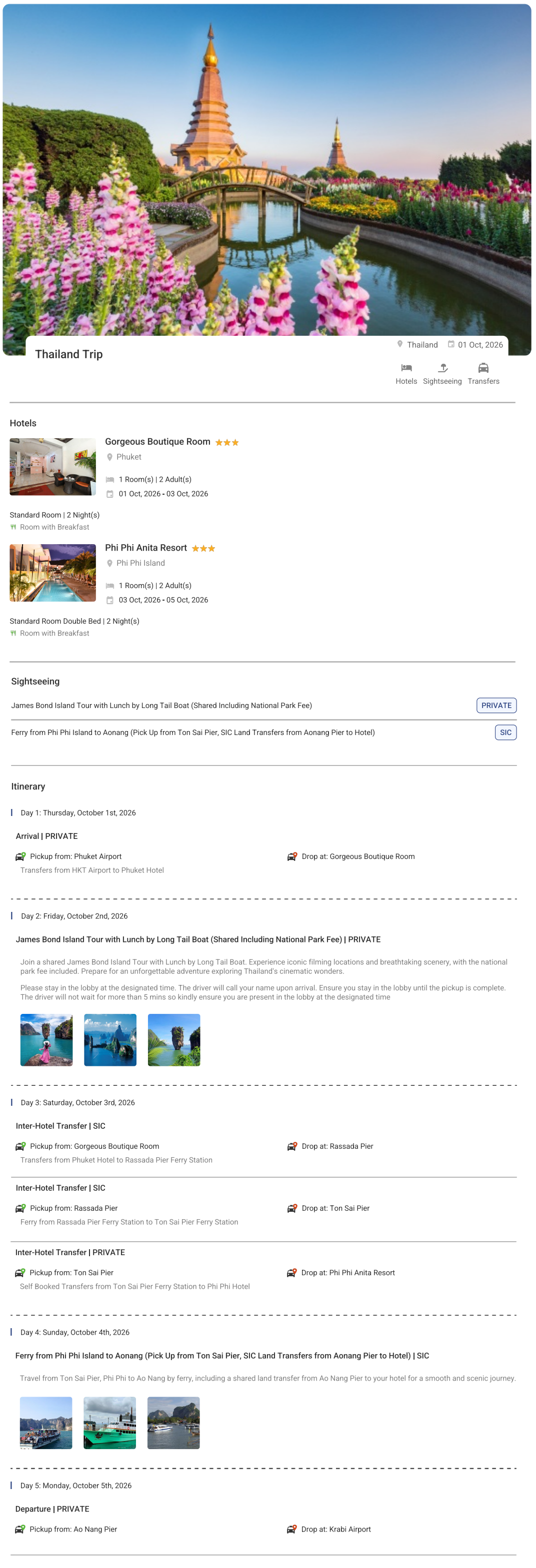 Thailand 4N5D Holiday Package - RideNow Holidays