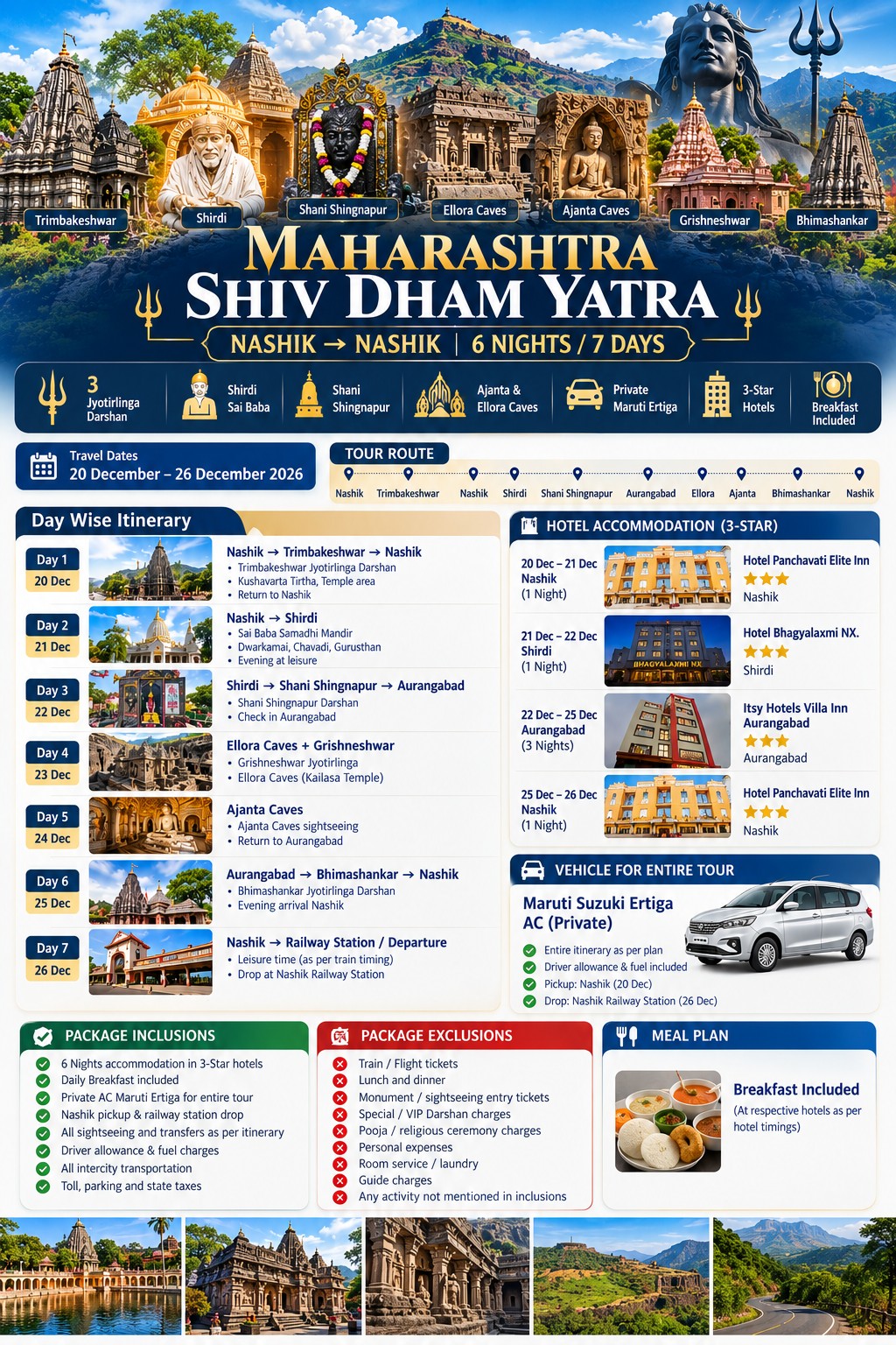 Maharashtra – 6 Nights / 7 Days - Maharashtra Holiday Package - RideNow Holidays