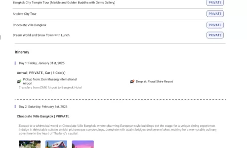 Thailand(Bangkok)4N5D 2 Adults , 1 Room with Breakfast , 3 Star Hotel with Transfers