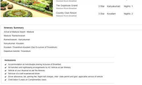 Tamil Nadu 5N6D2 Adults,2 Kids(7yr, 1.5yr), 1 Room with Breakfast, 3 Star Hotel with Transfers