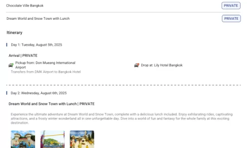 Thailand 4N5D3 Adults, 1 Room with Breakfast, 3 Star Hotel with Transfers
