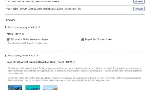 Thailand 4N5D4 Adults, 2 Rooms with Breakfast, 4 Star Hotel with Transfers