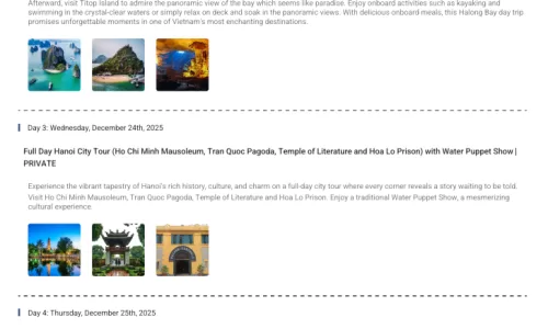 Vietnam 8N9D2 Adults, 2 Kids(7yrs,12yrs), 4 Star Hotel with Breakfast with Transfers