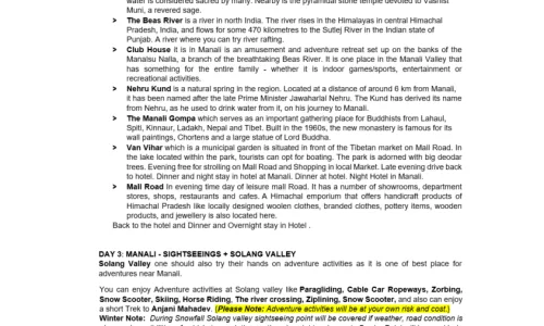 Manali 4N5D