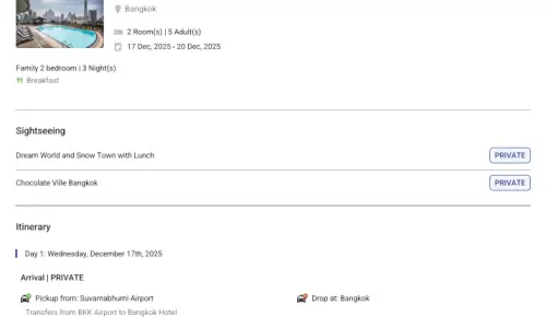 Thailand 3N4D5 Adults, 2 Rooms with Breakfast, 4 Star Hotel with Transfers