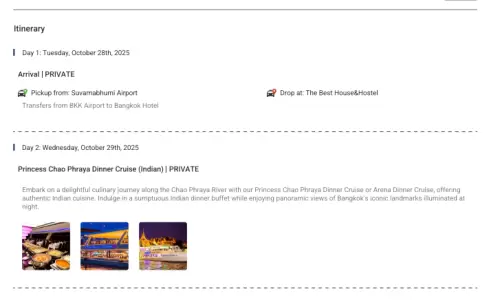 Thailand 7N8D2 Adults, 1 Room with Breakfast, 3 Star Hotel with Transfers.