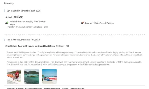 Thailand 4N5D2 Adults, 1 Room with Breakfast, 3 Star Hotel with Transfers and Flight(2 Adults Econom