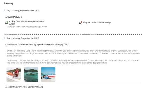 Thailand 4N5D2 Adults, 1 Room with Breakfast, 3 Star Hotel with Transfers and Flight(2 Adults Econom