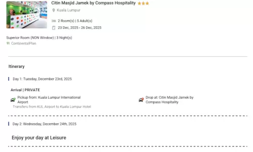 MALAYSIA 3N4D5 Adults, 2 Rooms with Breakfast, 3 Star Hotel with Airport Transfers with Flights(5 Ad