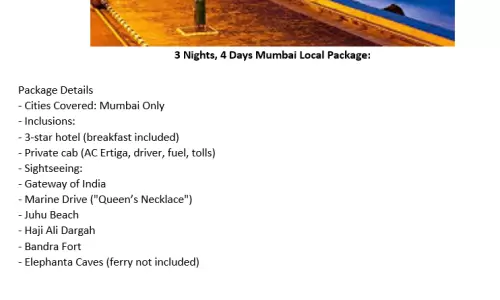 Mumbai 3N4D5 Adults, 1 Kid (2 yrs),2 Rooms with Breakfast, 3 Star Hotel with Transfers