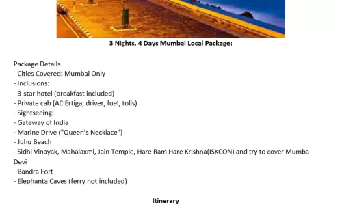 Mumbai 3N4D5 Adults, 1 Kid (2 yrs),2 Rooms with Breakfast, 3 Star Hotel with Transfers