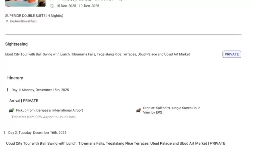 Bali 4N5D2 Adults, 1 Kid(4 yrs), 1 Room with Breakfast, 3 Star Hotel with Transfers