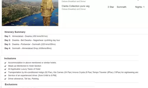 Gujarat 3N4D2 Adults, 1 Room with Breakfast and Dinner, 3 Star Hotel with Transfers