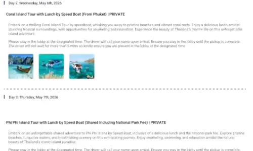 Thailand 6N7D2 Adults, 1 Room with Breakfast, 3 Star Hotel with Transfers