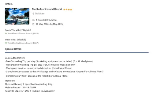 Maldives 4N5D2 Adults
