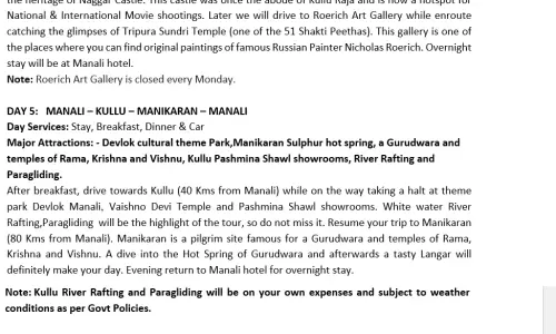 Manali3 Adults, 1 Room with Breakfast and Dinner