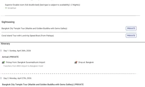 Thailand 4N5D2 Adults, 1 Room with Breakfast, 3 Star Hotel with Transfers