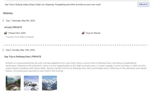 Manali2 Adults, 1 Room with Breakfast, 4 Star Hotel with Transfers