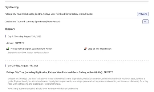Thailand 3N4D3 Adults, 1 Room with Breakfast, 3 Star Hotel with Transfers and Round Trip Flights(Eco