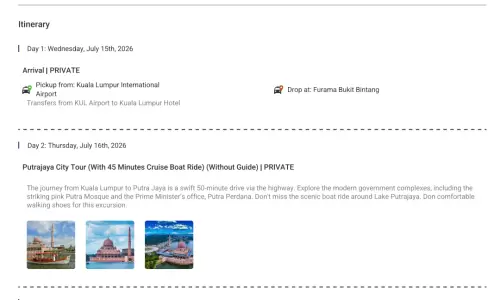 Malaysia 4N5D2 Adults, 1 Kid(1.5yrs), 1 Room with Breakfast, 4 Star Hotel with Transfers and Round T