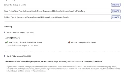 Bali 4N5D2 Adults, 1 Room with Breakfast, 3 Star Hotel with Transfers and Round Trip Flights(Economy