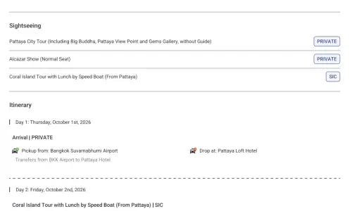 Thailand 3N4D6 Adults, 2 Rooms with Breakfast, 3 Star Hotel with Transfers