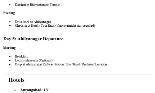 Maharashtra 3N4D2 Adults, 1 Room with Breakfast, 3 Star Hotel with Transfers